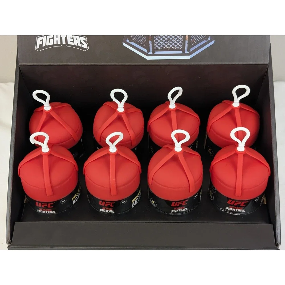 UFC Octagon Fighters Display Case & 8 SEALED Blind Pack Figure MMA Fighting 2025